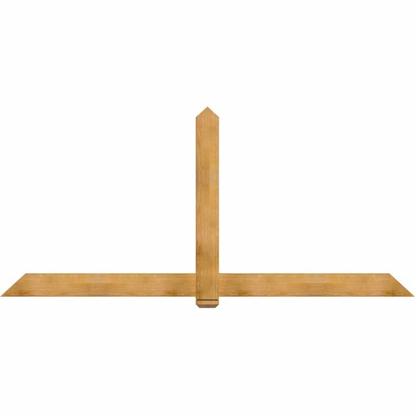 Ekena Millwork Eugene Rough Sawn Timber Gable Bracket, Western Red Cedar, 108"W x 49"H x 2"D x 6"F, 11/12 Pitch GBW108X49X0206EUG00RWR - main
